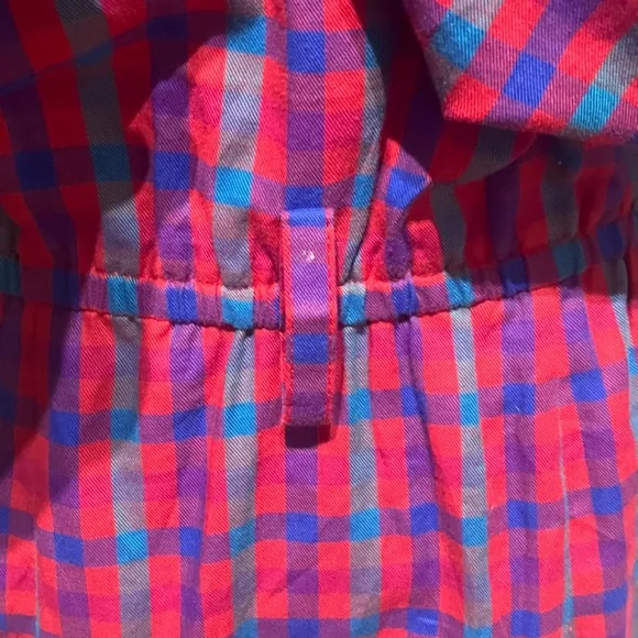 Liz Claiborne vintage Pink and Blue Plaid midi/Maxi dress - Picture 10 of 15